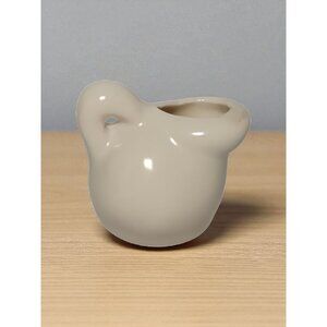 Small White Pitcher Jug Estate Collectible 1.5" tall x 1.75" wide